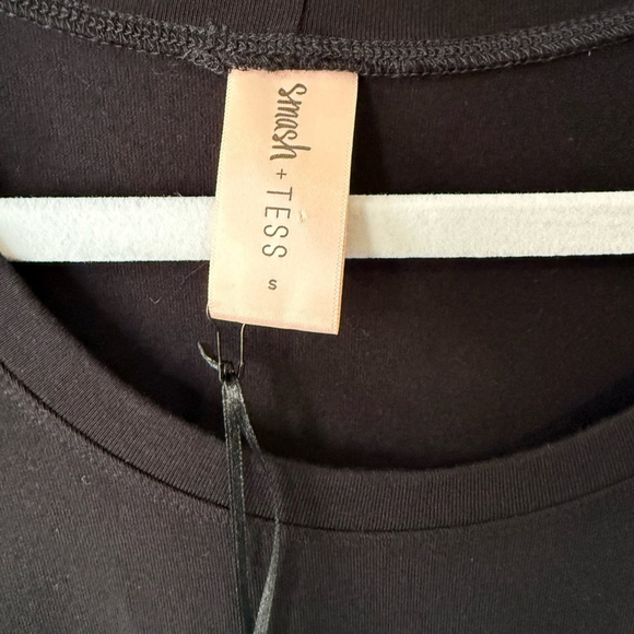 Smash + Tess Black Rebecca Sheath Long Sleeve Dress Size S Minimalist Lounge - Picture 4 of 5